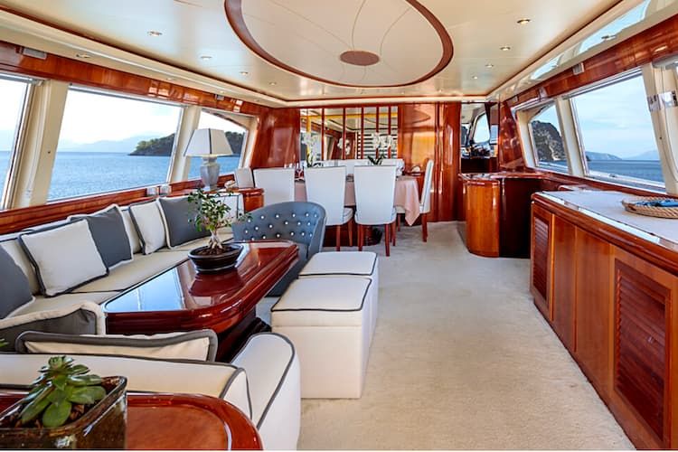 luxury yacht salon, Athens yachts, yacht vacations Athens