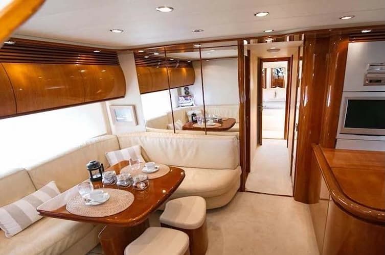 luxury yacht interior, island hopping Athens, Greek Islands