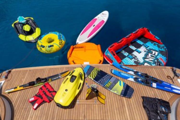 yacht toys, water sports, luxury yacht vacations Greece