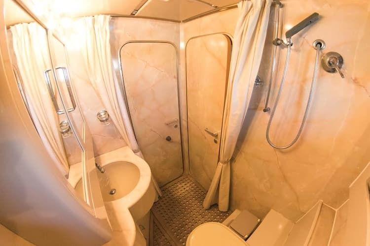 yacht bathroom, island hopping Athens, island hop